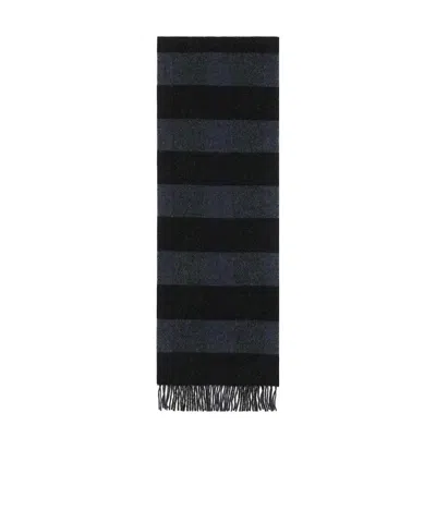 LANVIN STRIPED FRINGED SCARF