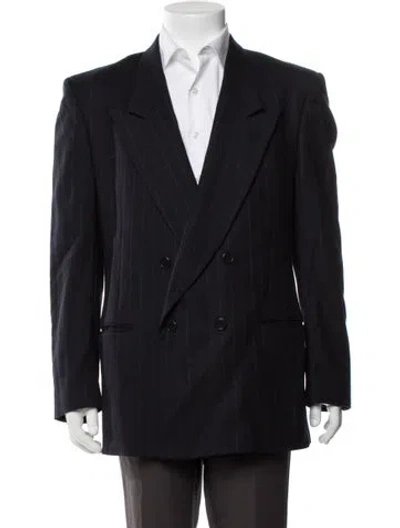 Pre-owned Lanvin Striped Jacket In Blue