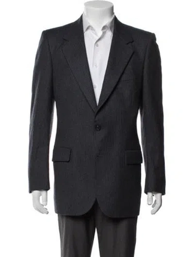Pre-owned Lanvin Striped Jacket In Gray