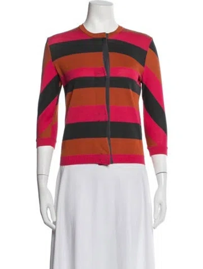Pre-owned Lanvin Striped Jacket In Orange/red