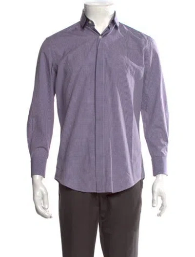 Pre-owned Lanvin Striped Long Sleeve Shirt In Purple