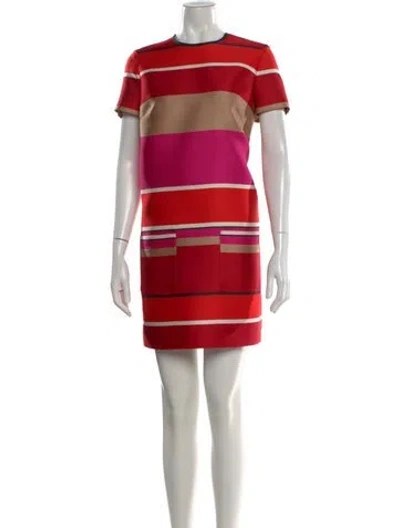 Pre-owned Lanvin Striped Mini Dress