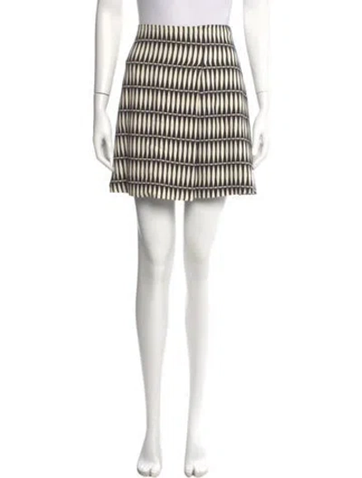 Pre-owned Lanvin Striped Mini Skirt In Neutral