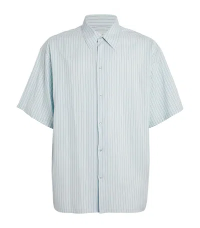 Lanvin Striped Shirt In Azure
