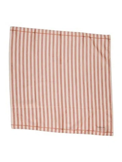 Pre-owned Lanvin Striped Scarf In Neutral