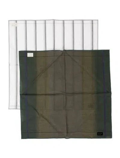 Pre-owned Lanvin Striped Scarf In White