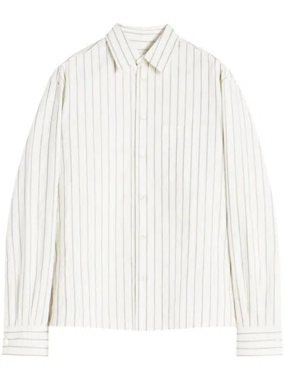Lanvin Straight Striped Shirt In White