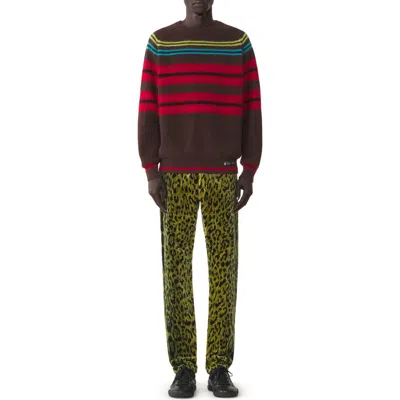 Lanvin Striped Sweater In Wool And Cashmere In Multi