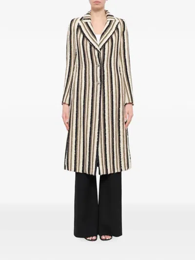 Lanvin Stripe-print Coat In Multi