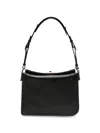 Lanvin Compagnon Small Asymmetrical Bag With A Python Finish In Black