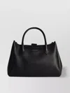 Lanvin Structured Leather Tote Bag Handles