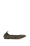 Lanvin La Ballerine En Cuir Avec Studs Pour Femme In Noir (black)
