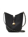 Lanvin Studded Leather Cross Body In Black