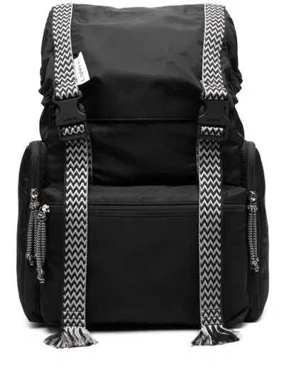 Lanvin Stylish Black Nylon Backpack For Men