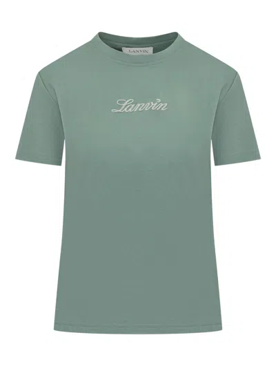 Lanvin Stylish Logo T-shirt In Green