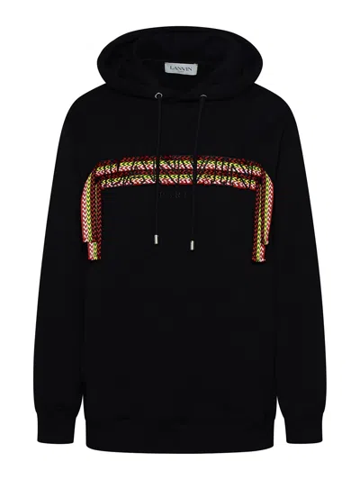 LANVIN BLACK COTTON SWEATSHIRT