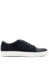LANVIN SUEDE AND NAPPA CAPTOE LOW TO SNEAKER