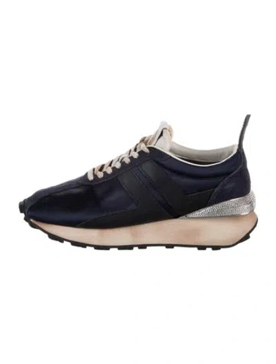 Pre-owned Lanvin Suede Athletic Sneakers In Blue