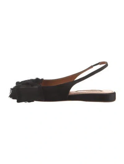 Pre-owned Lanvin Suede Ballet Flats In Black
