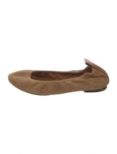 Pre-owned Lanvin Suede Ballet Flats In Brown