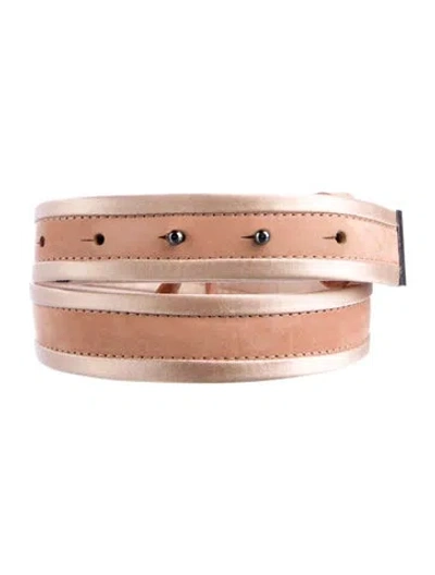 Pre-owned Lanvin Suede Belt In Neutral