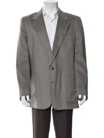 Pre-owned Lanvin Suede Blazer In Gray