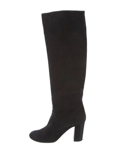Pre-owned Lanvin Suede Boots In Black