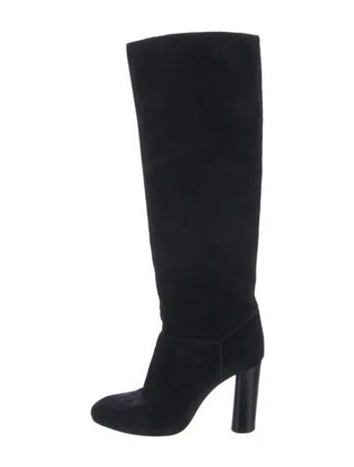 Pre-owned Lanvin Suede Boots In Black