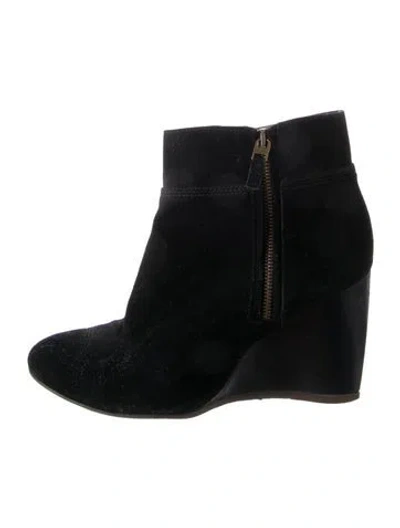 Pre-owned Lanvin Suede Boots In Black