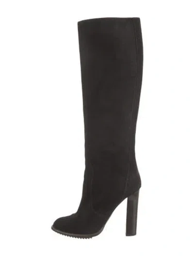 Pre-owned Lanvin Suede Boots In Black