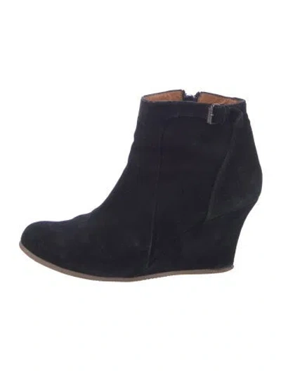 Pre-owned Lanvin Suede Boots In Blue