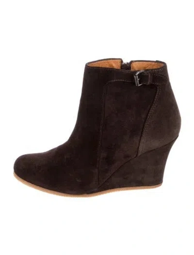 Pre-owned Lanvin Suede Boots In Brown