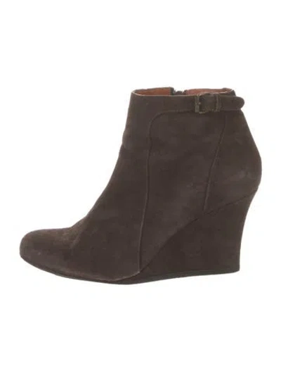 Pre-owned Lanvin Suede Boots In Brown