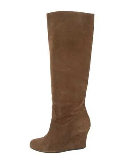 Pre-owned Lanvin Suede Boots In Brown