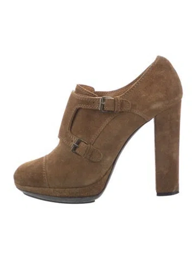 Pre-owned Lanvin Suede Boots In Brown