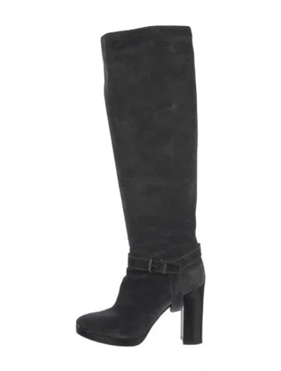 Pre-owned Lanvin Suede Boots In Green
