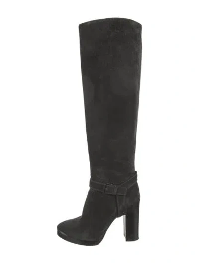Pre-owned Lanvin Suede Boots In Green