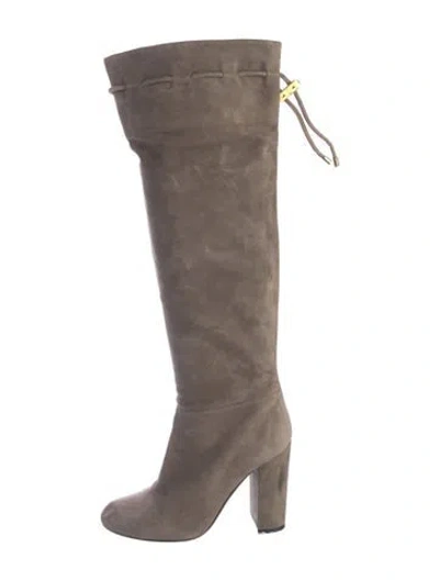 Pre-owned Lanvin Suede Boots In Grey