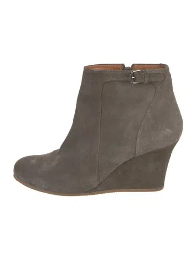 Pre-owned Lanvin Suede Boots In Neutral