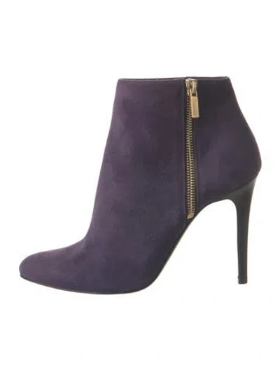 Pre-owned Lanvin Suede Boots In Purple