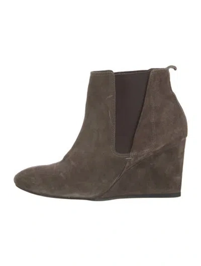 Pre-owned Lanvin Suede Chelsea Boots In Brown