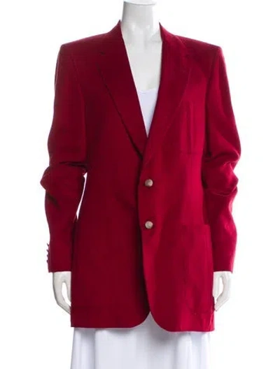 Pre-owned Lanvin Suede Coat In Red