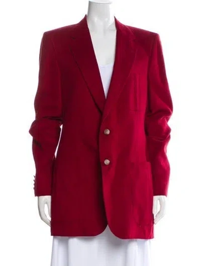 Pre-owned Lanvin Suede Coat In Red