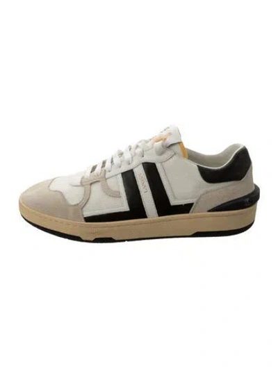 Pre-owned Lanvin Suede Colorblock Pattern Sneakers In Multi