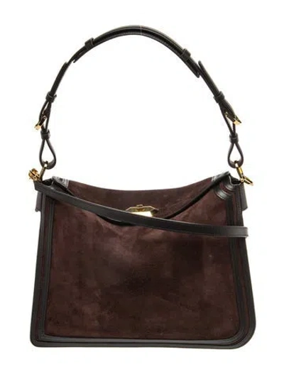 Pre-owned Lanvin Suede Compagnon In Brown