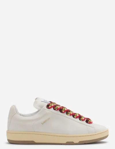 Lanvin Suede Curb Lite Sneakers For Women In White