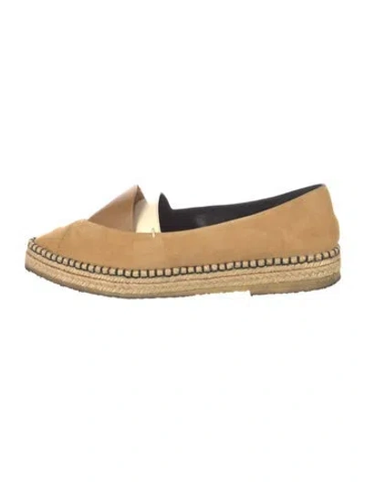 Pre-owned Lanvin Suede Espadrilles In Neutrals
