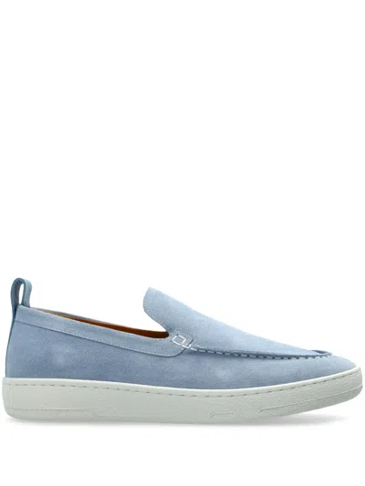 Lanvin Suede Loafers In Blue