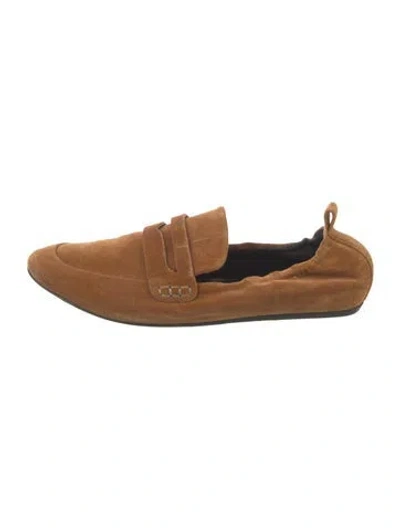 Pre-owned Lanvin Suede Loafers In Brown