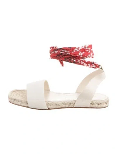 Pre-owned Lanvin Suede Printed Espadrilles In Neutral